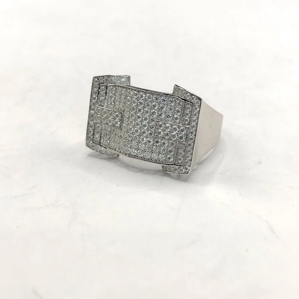 925 Sterling Silver 2.00CT MOISSANITE Men’s Ring Size 11 Or 12